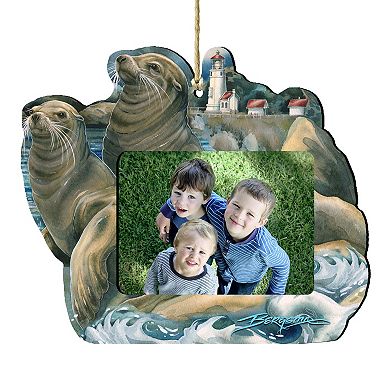 Sea Lions Lighthouse Ornament Picture Frame Ornament For Photo By J.Bergsma