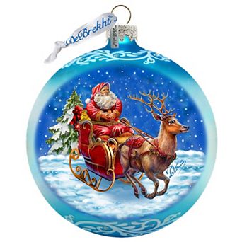 Enchanted Midnight Journey Large Glass Ornament By G. Debrekht