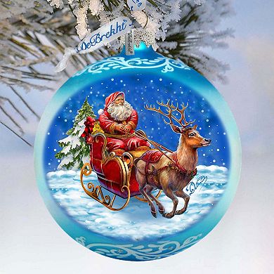 Enchanted Midnight Journey Large Glass Ornament By G. Debrekht