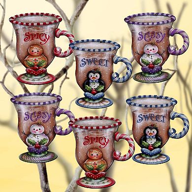 Sweet And Spicy Season Wooden Clip-on Ornaments Set Of 6 By J. Mills-price