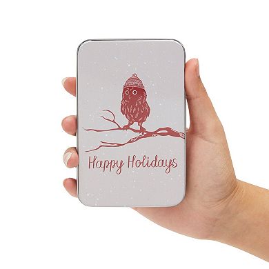 6 Pack Christmas Gift Card Holders With Lids, Decorative Tin Boxes, 5 X 3.25 In
