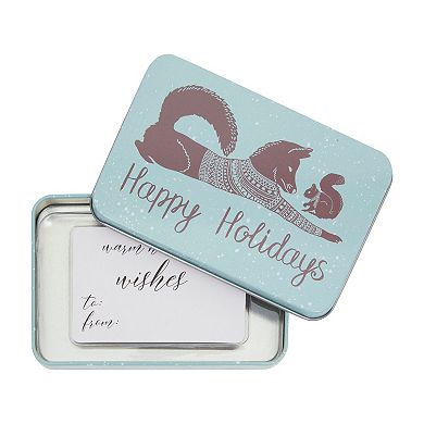 6 Pack Christmas Gift Card Holders With Lids, Decorative Tin Boxes, 5 X 3.25 In