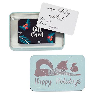6 Pack Christmas Gift Card Holders With Lids, Decorative Tin Boxes, 5 X 3.25 In