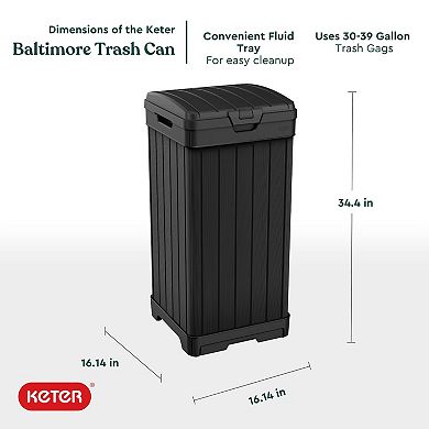 Keter Baltimore Outdoor Trash Can