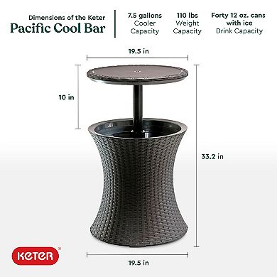 Keter 7.5 Gallon Pacific Cool Bar Table