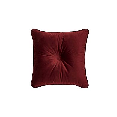 Five Queens Court Bordeaux 18" Square Decorative Throw Pillow