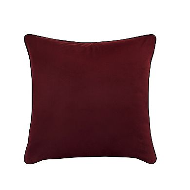 Five Queens Court Bordeaux 20" Square Decorative Throw Pillow