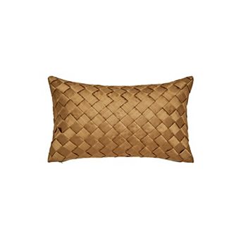Five Queens Court Bordeaux Woven Textured Throw Pillow
