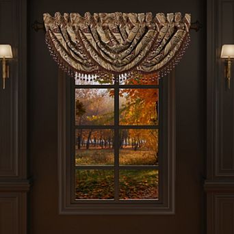 Five Queens Court Bordeaux Window Waterfall Valance
