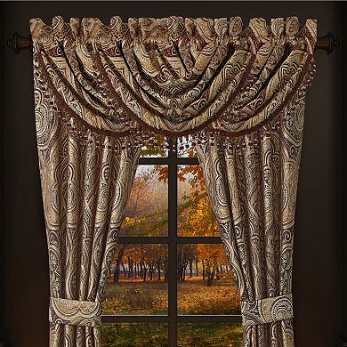 Five Queens Court Bordeaux Window Waterfall Valance