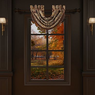 Five Queens Court Bordeaux Window Waterfall Valance