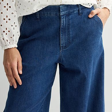 Women's Nine West High-Rise Wide Leg Trouser Jeans