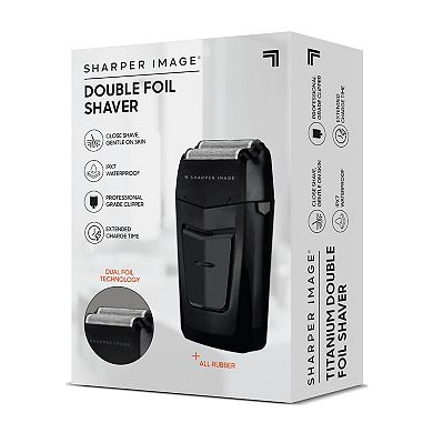 Sharper Image Double Foil Titanium Shaver with Case