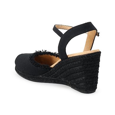 Croft & Barrow Frayed Edge Women's Espadrille Wedges