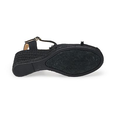 Croft & Barrow Frayed Edge Women's Espadrille Wedges