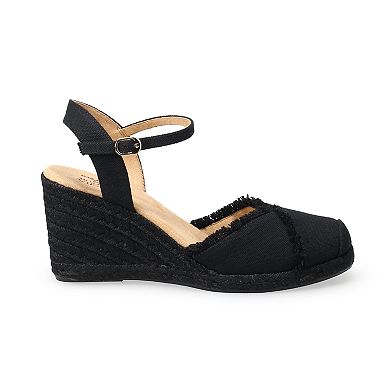 Croft & Barrow Frayed Edge Women's Espadrille Wedges