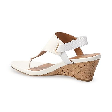 Croft & Barrow Wedge Thong Women's Sandals