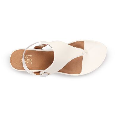 Croft & Barrow Wedge Thong Women's Sandals