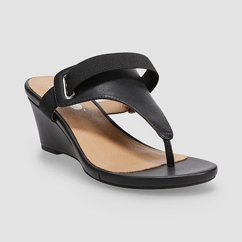 Женские сандалии Croft & Barrow Wedge Thong Women's Sandals
