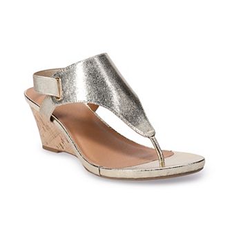 Croft & Barrow® Wedge Thong Women's Sandals