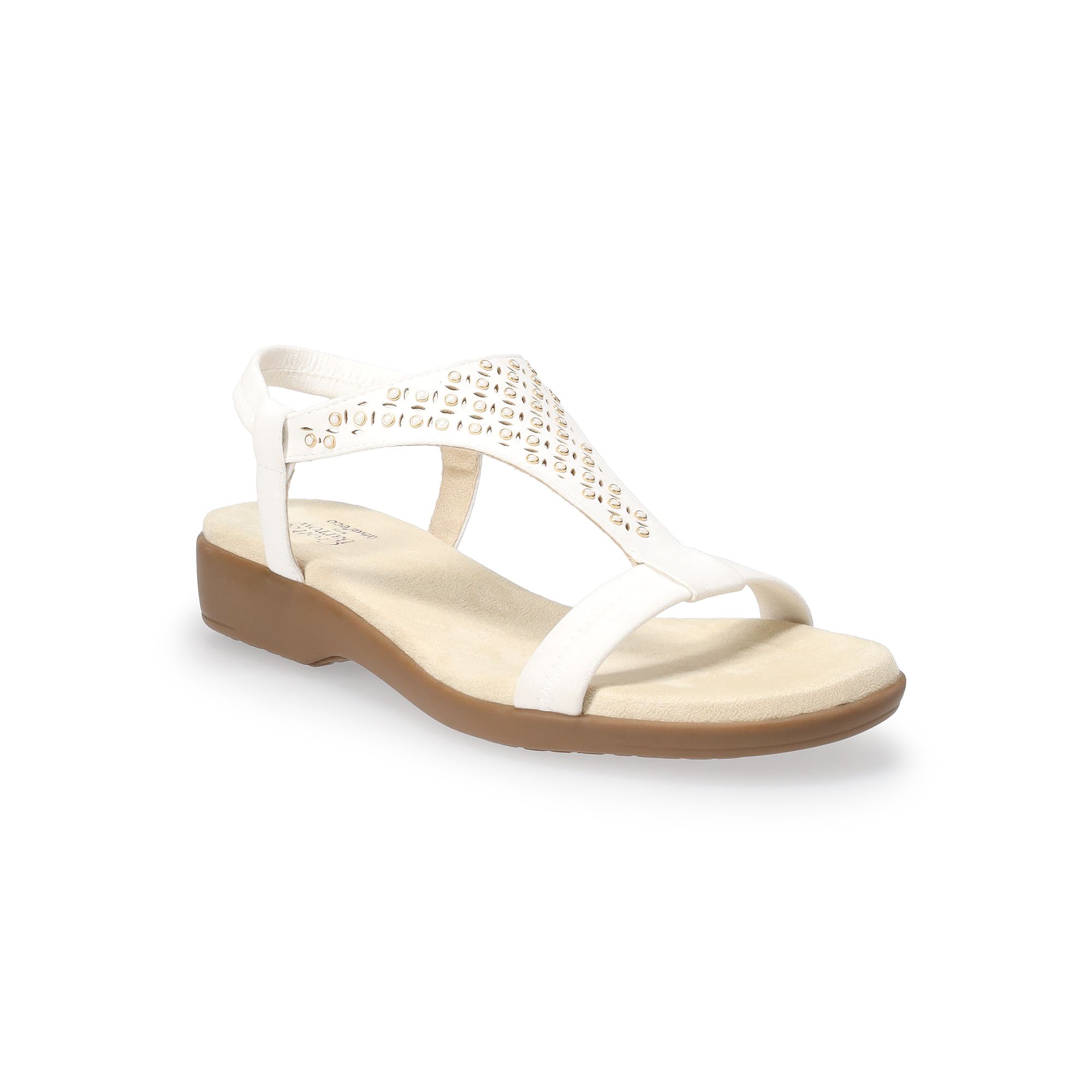 Croft & Barrow® Katerina Pearl Womens Sandals, Size: 5.5, White
