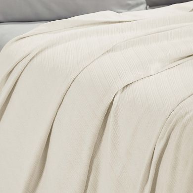 SUPERIOR Milan Jacquard Textured Striped Lightweight Woven Blanket
