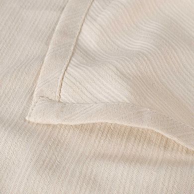 SUPERIOR Milan Jacquard Textured Striped Lightweight Woven Blanket