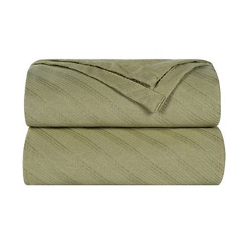 SUPERIOR Milan Jacquard Textured Striped Lightweight Woven Blanket