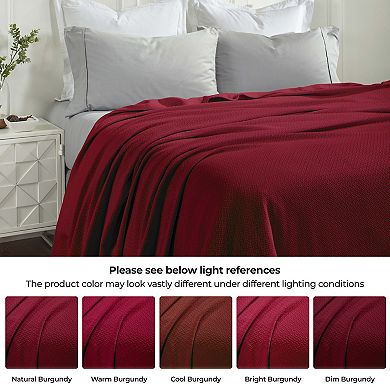SUPERIOR Nobel Jacquard Textured Chevron Lightweight Woven Blanket