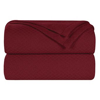 SUPERIOR Nobel Jacquard Textured Chevron Lightweight Woven Blanket