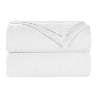 SUPERIOR Nobel Jacquard Textured Chevron Lightweight Woven Blanket