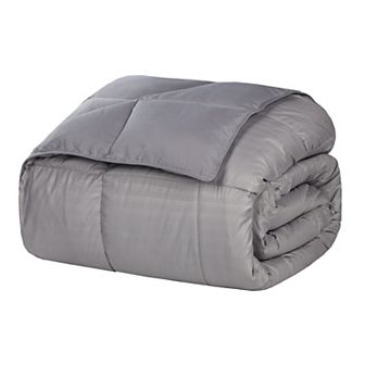 SUPERIOR Reversible Down Alternative Microfiber All-Season Solid Striped Blanket