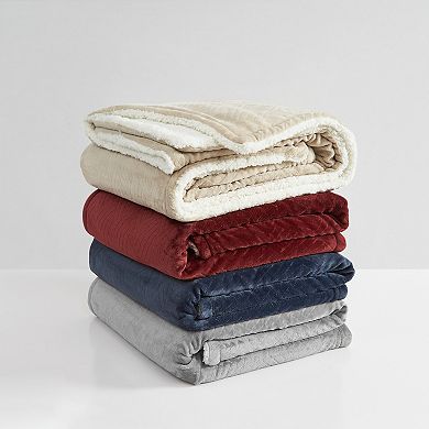 Cannon Carved Faux Fur Throw Blanket