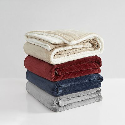 Cannon Carved Faux Fur Throw Blanket