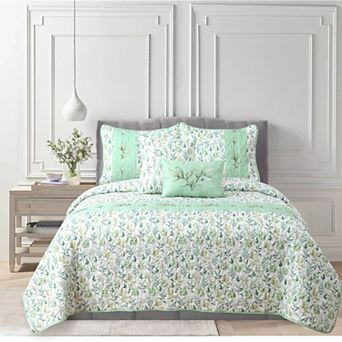 Harper Lane® Watercolor Leaves Quilt Set with Shams