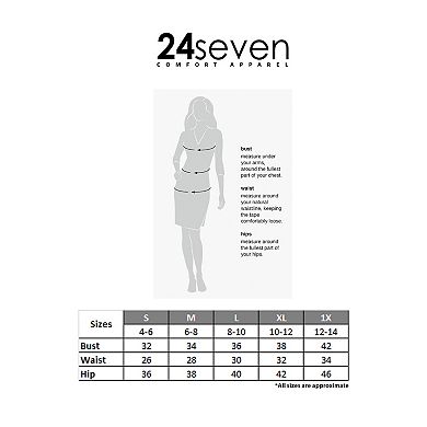 Women's 24Seven Comfort Apparel Criss Cross Round Hemline Tunic Top