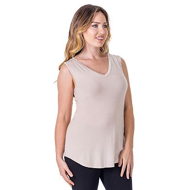 Women's 24seven Comfort Apparel V Neck Tunic Tank Top