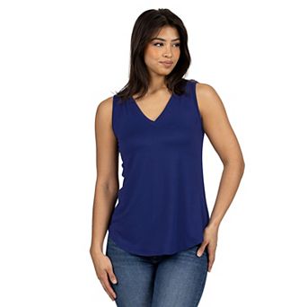 Women's 24seven Comfort Apparel V Neck Tunic Tank Top