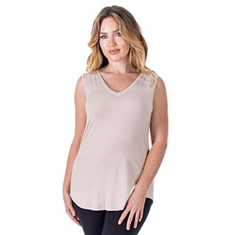 Women's 24seven Comfort Apparel V Neck Tunic Tank Top