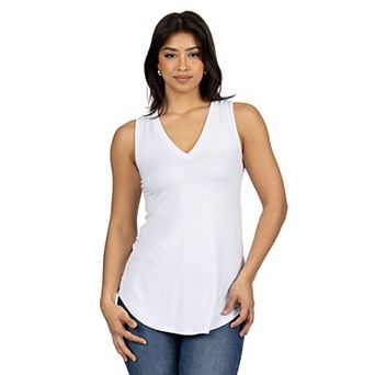 Women's 24seven Comfort Apparel V Neck Tunic Tank Top