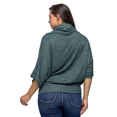 Women's 24Seven Comfort Apparel Cowl Neck Sweater Top