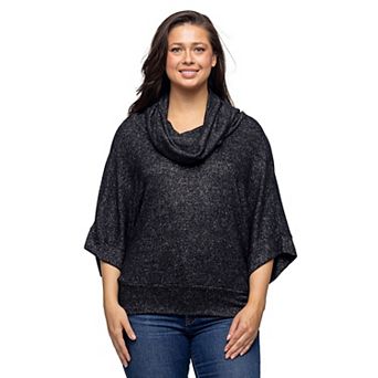 Women's 24Seven Comfort Apparel Cowl Neck Sweater Top