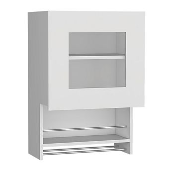 DEPOT E-SHOP Ithaca Kitchen Wall Cabinet with Towel and Spice Rack
