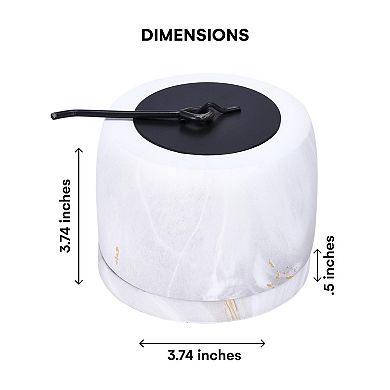 Smartpeas Marble-effect Ceramic Tabletop Fire Pit