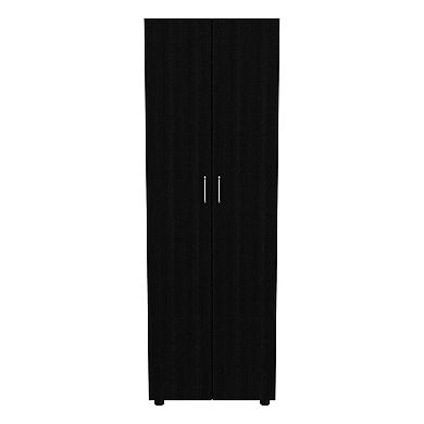 Georgia 2 Piece Bedroom Set, London Armoire + Capri Three Drawer Dresser, Black