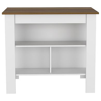 California 2 Piece Kitchen Set, Barbados Pantry Cabinet , White /Walnut /Light Oak