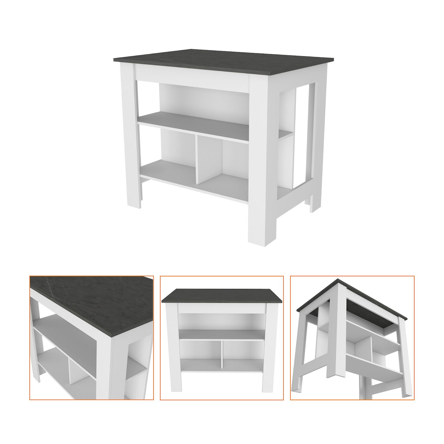 DEPOT E-SHOP Kitchen Island and Pantry