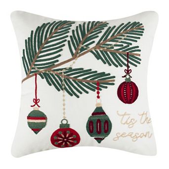 Levtex Home O Christmas Tree Green "Tis the Season" Throw Pillow