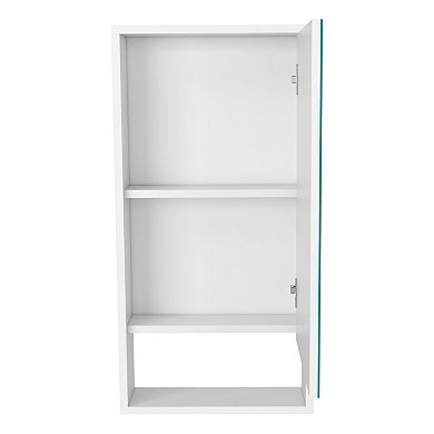 DEPOT E-SHOP Palermo Medicine Single Door Cabinet, Two Interior Shelves, One External Shelf