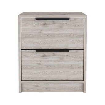 DEPOT E-SHOP Egeo Nightstand, Two Drawers, Superior Top